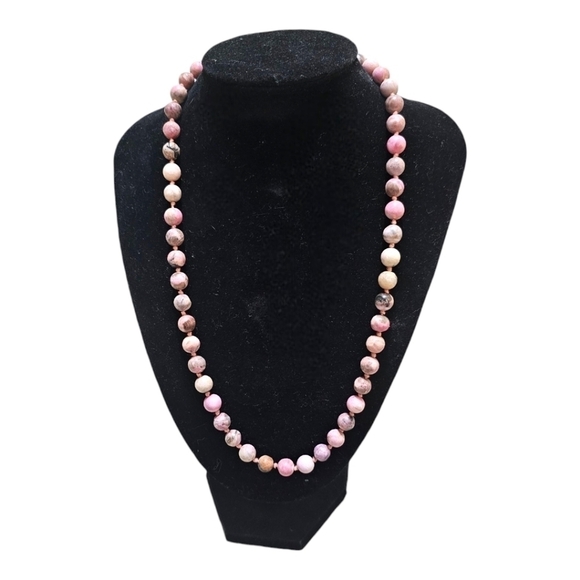 Vintage Pastel Pink Glass Bead Necklace - Picture 1 of 5